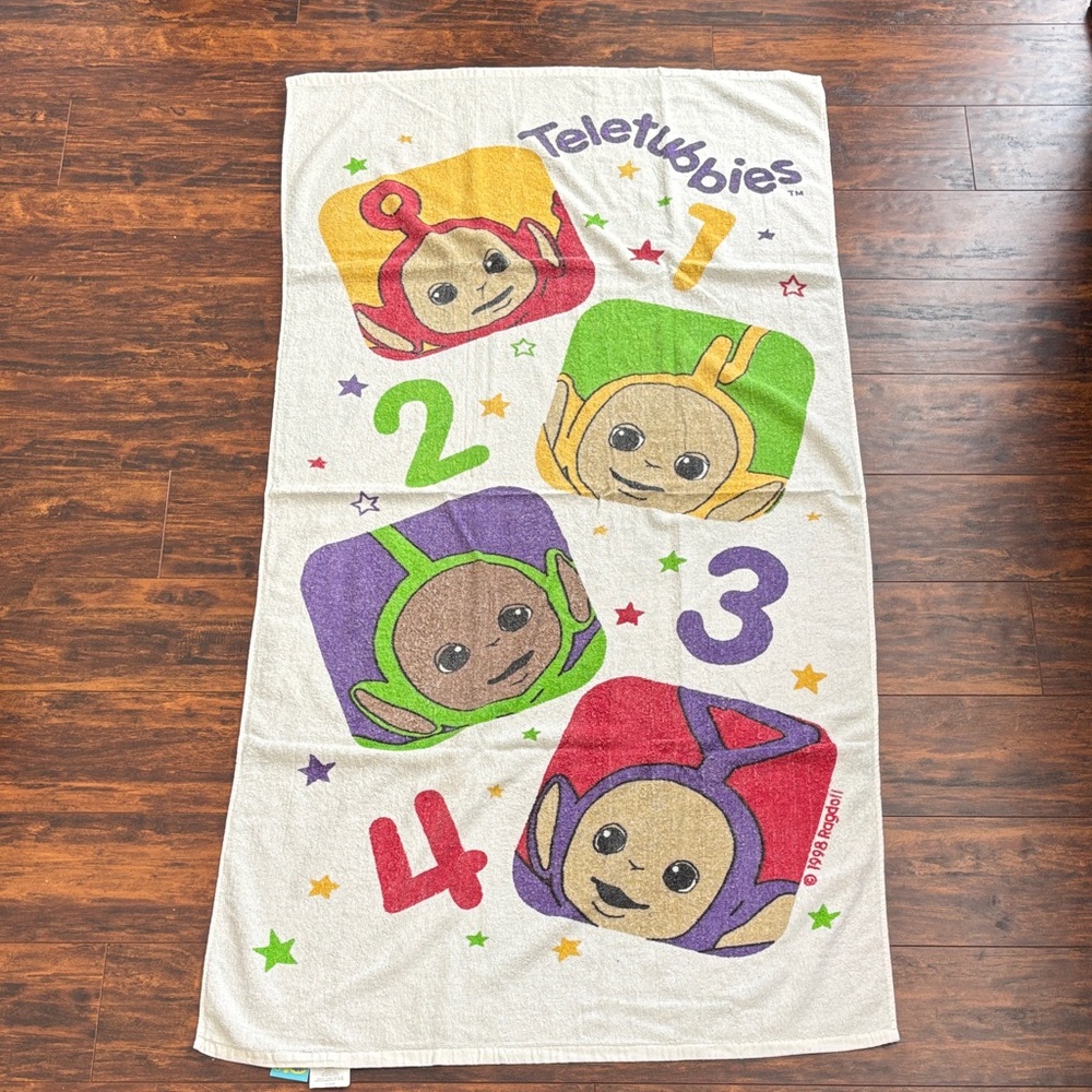 Vintage ‘98 Teletubbies Beach Towel